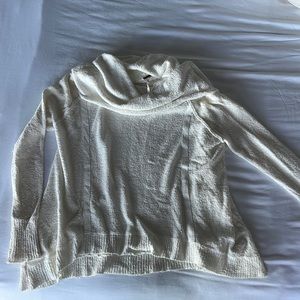 Free People, cream, light weight sweater with a line and cowl neck, size S